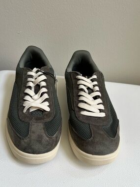 ZARA Men's Dark Gray Suede & Mesh Casual Sneakers Size 12 (45) NEW!!